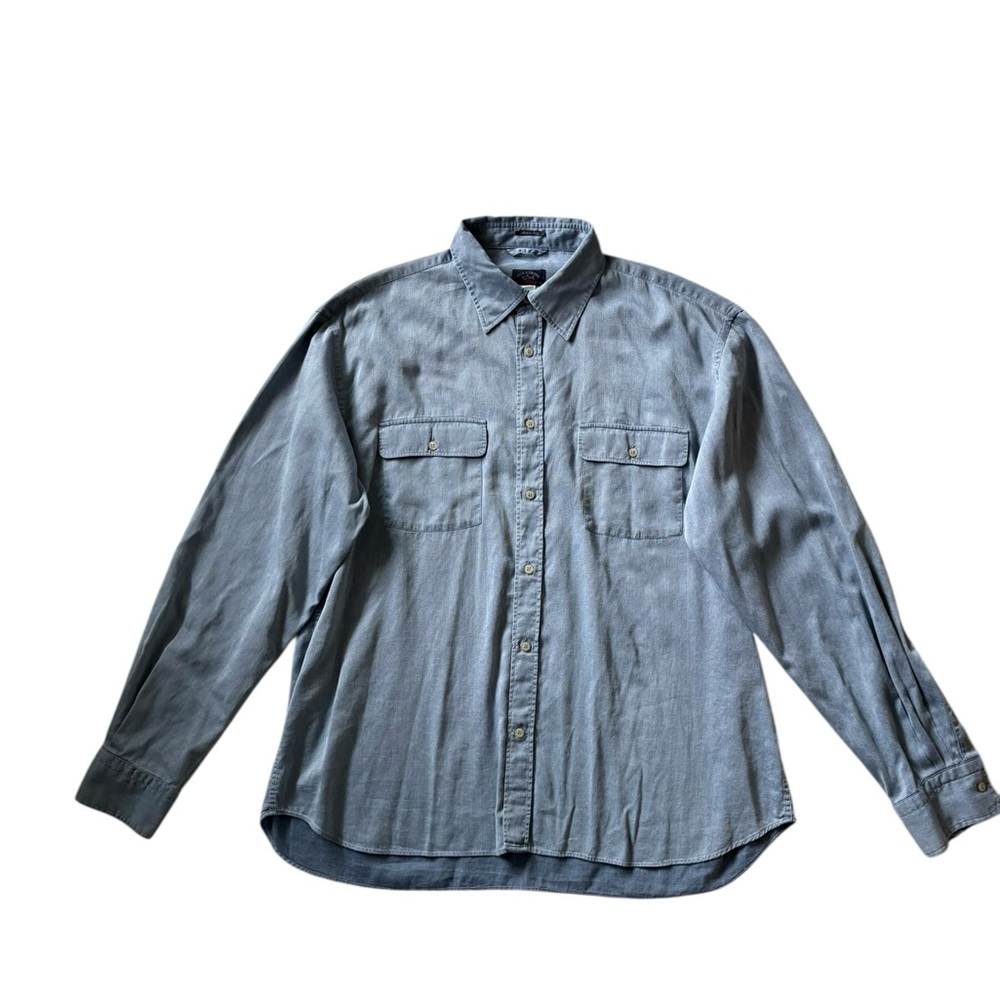 Paul & Shark Yachting Cotton Corduroy Button Down Shirt Made In Italy Blue Size